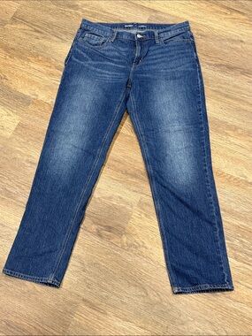 Old Navy Women's Boyfriend Jeans in Dark Blue Wash